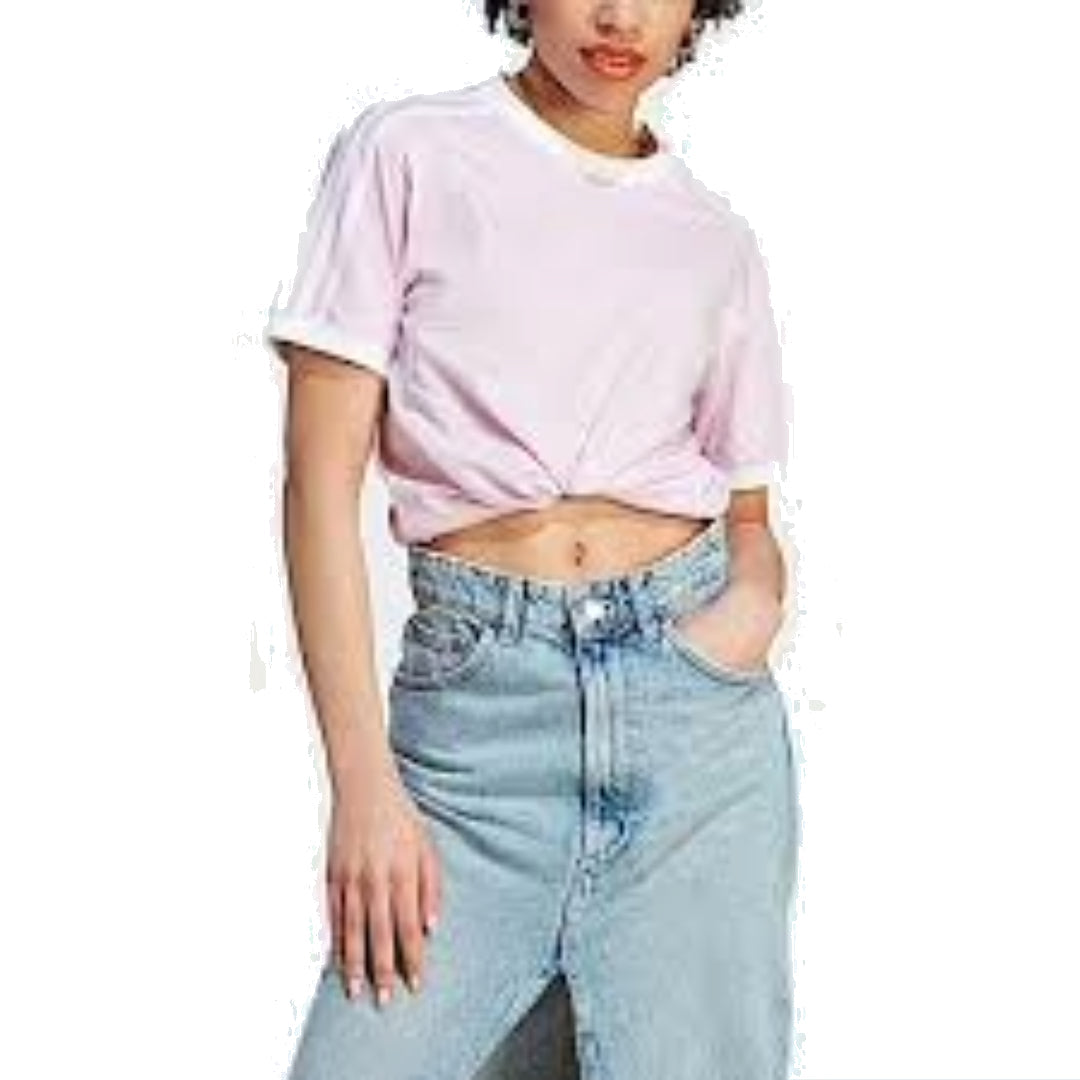 (WMNS) adidas 3-Stripes T-Shirt 'Pink White' IK4048