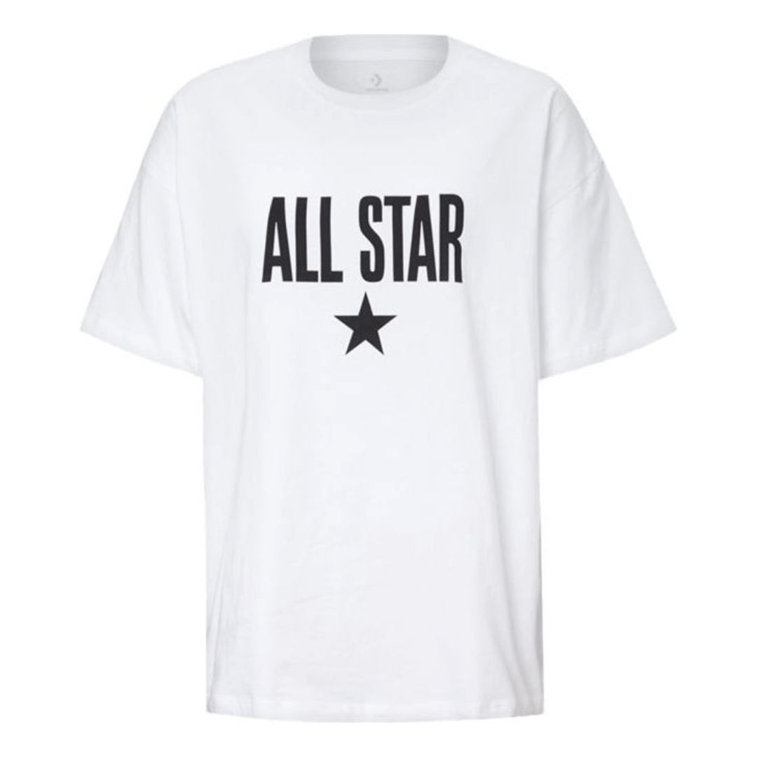 (WMNS) Converse All Star T-Shirt Asia Sizing 'White Black' 10020932-A01