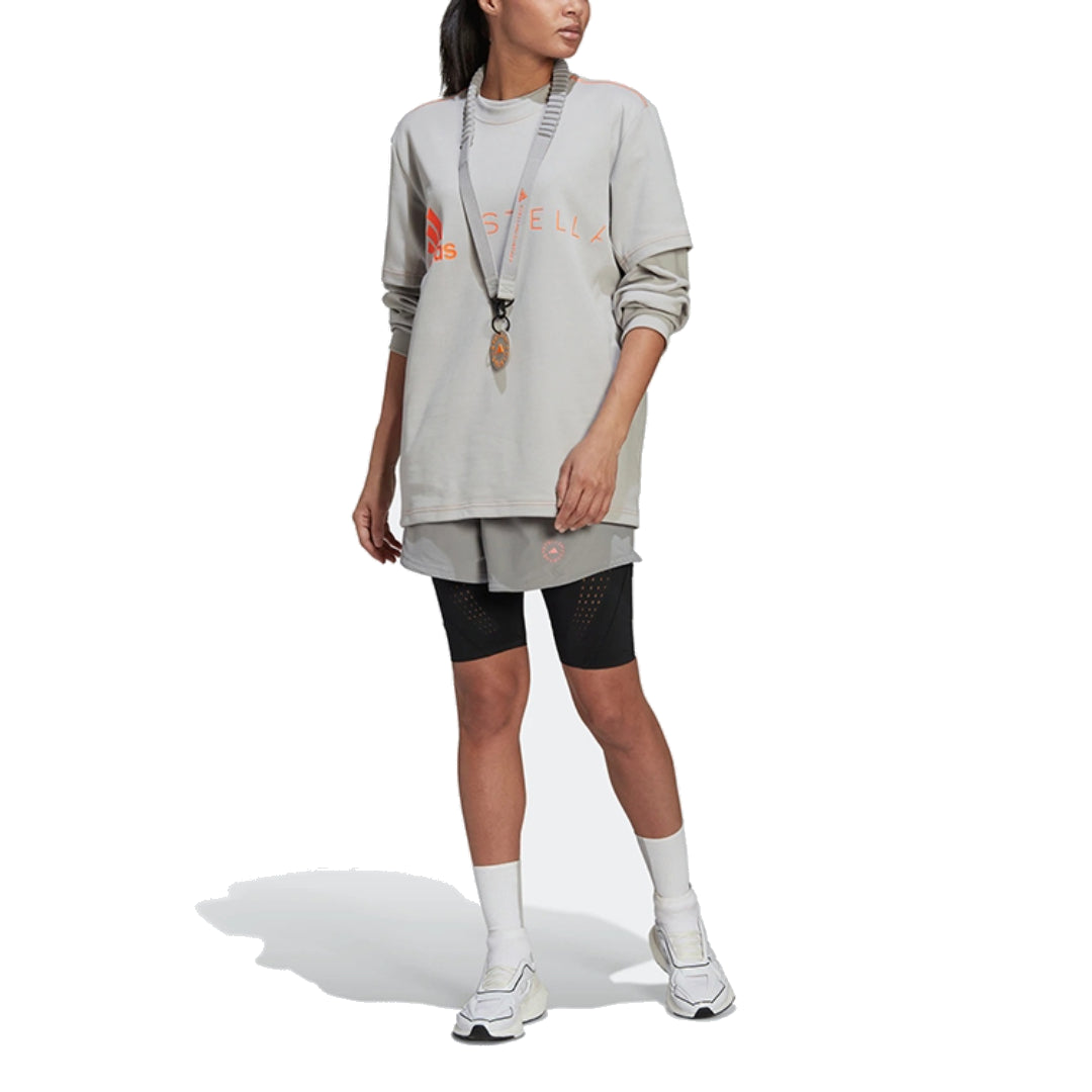 (WMNS) adidas by Stella McCartney Logo T-Shirt Asia Sizing 'Grey Orange' HB7404