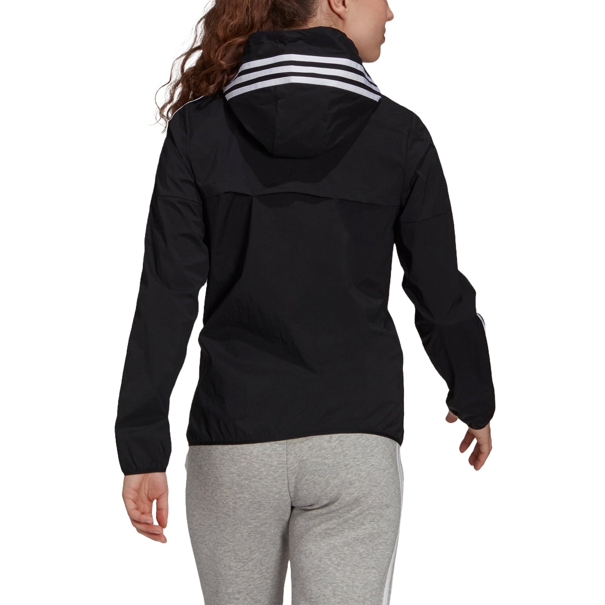 (WMNS) adidas Windbreaker Jacket Asia Sizing 'Black White' GQ0565