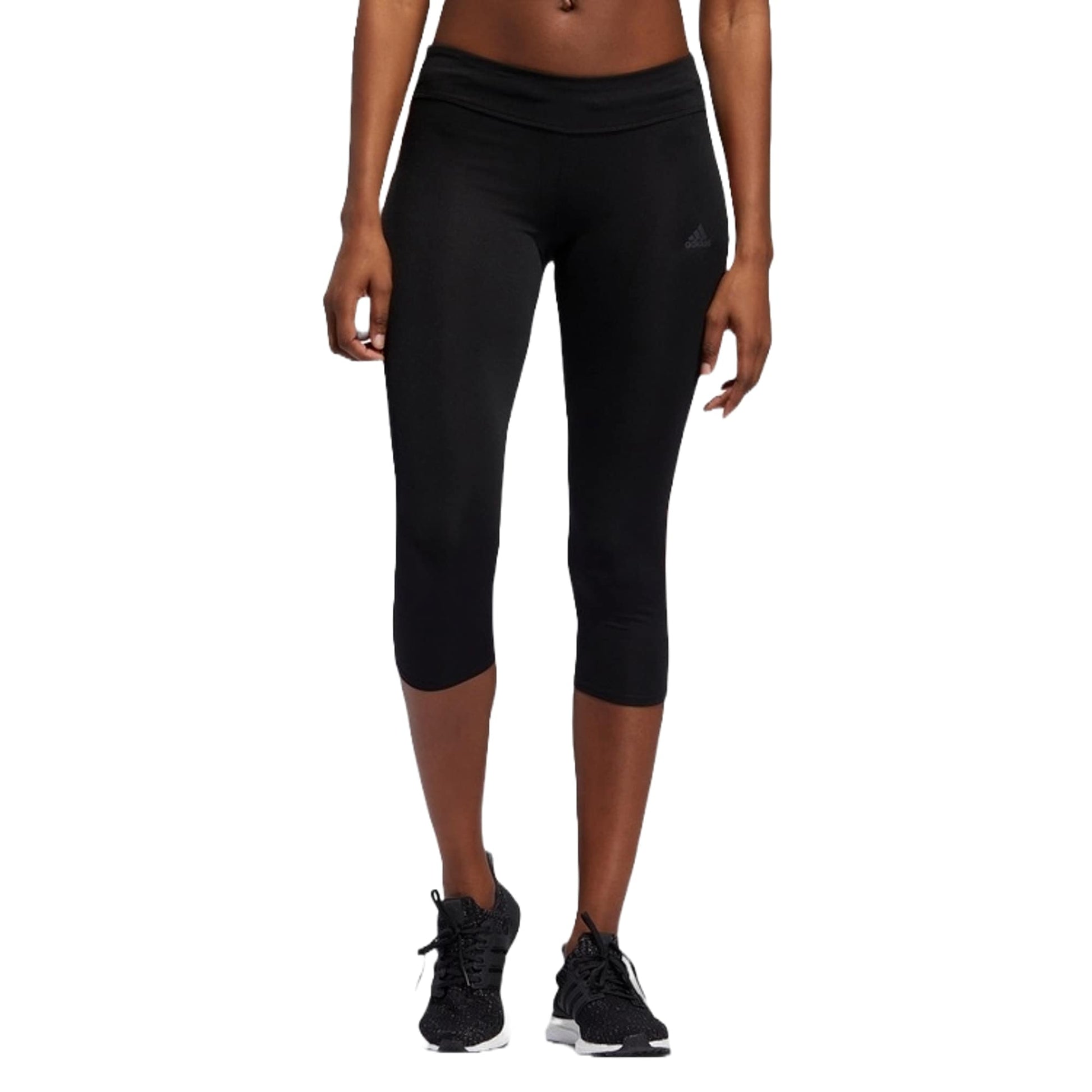 (WMNS) adidas Own the Run 3/4 Tights Asia Sizing 'Black Orange' DZ2010