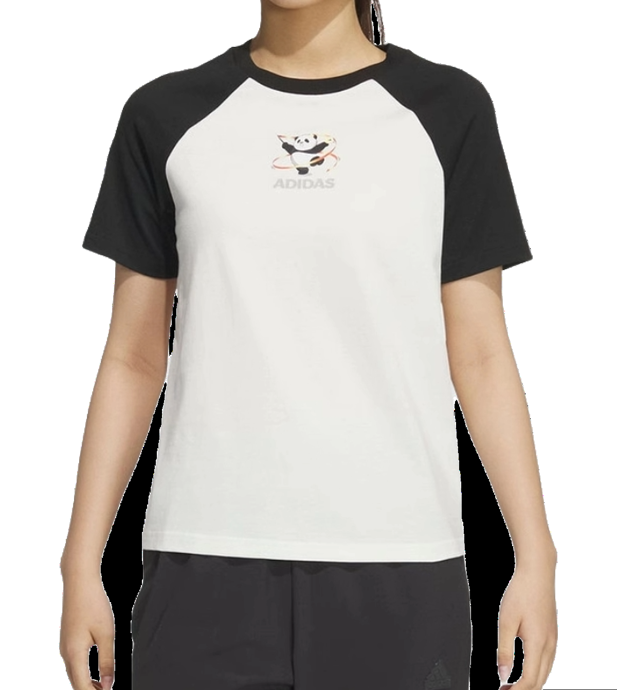 (WMNS) adidas China T-Shirt Asia Sizing 'White Black' JI6867