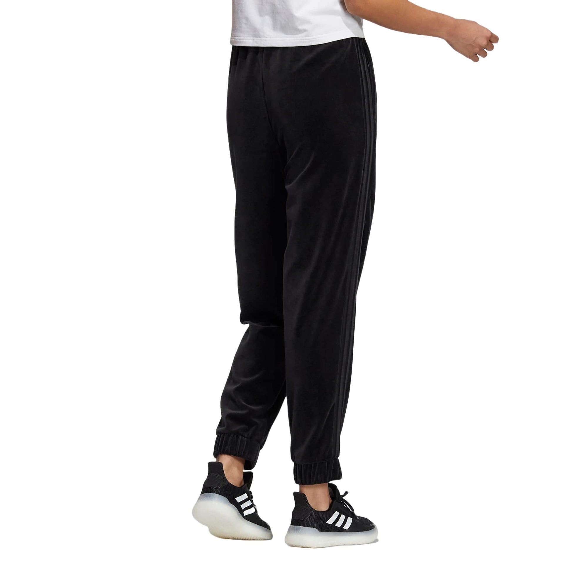 (WMNS) adidas Velour Pants Asia Sizing 'Black' HG1847