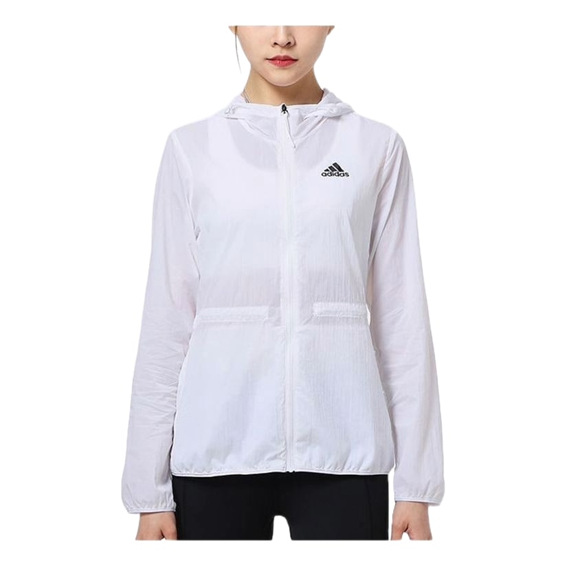 (WMNS) adidas Breathable Lightweight Jacket Asia Sizing 'White' GQ0628