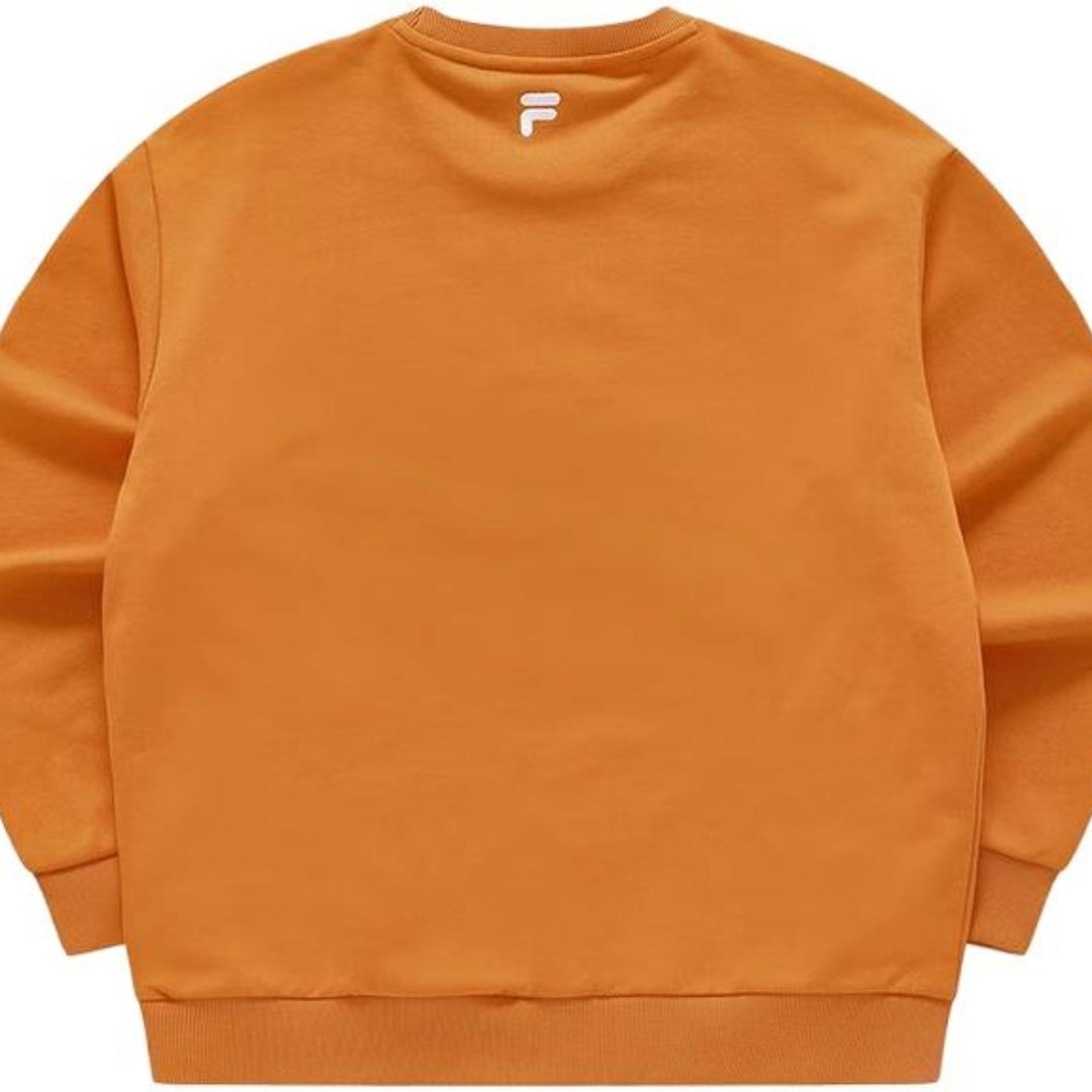 FILA FUSION Logo Printed Sweater 'Orange Black' T11M345204F-OR