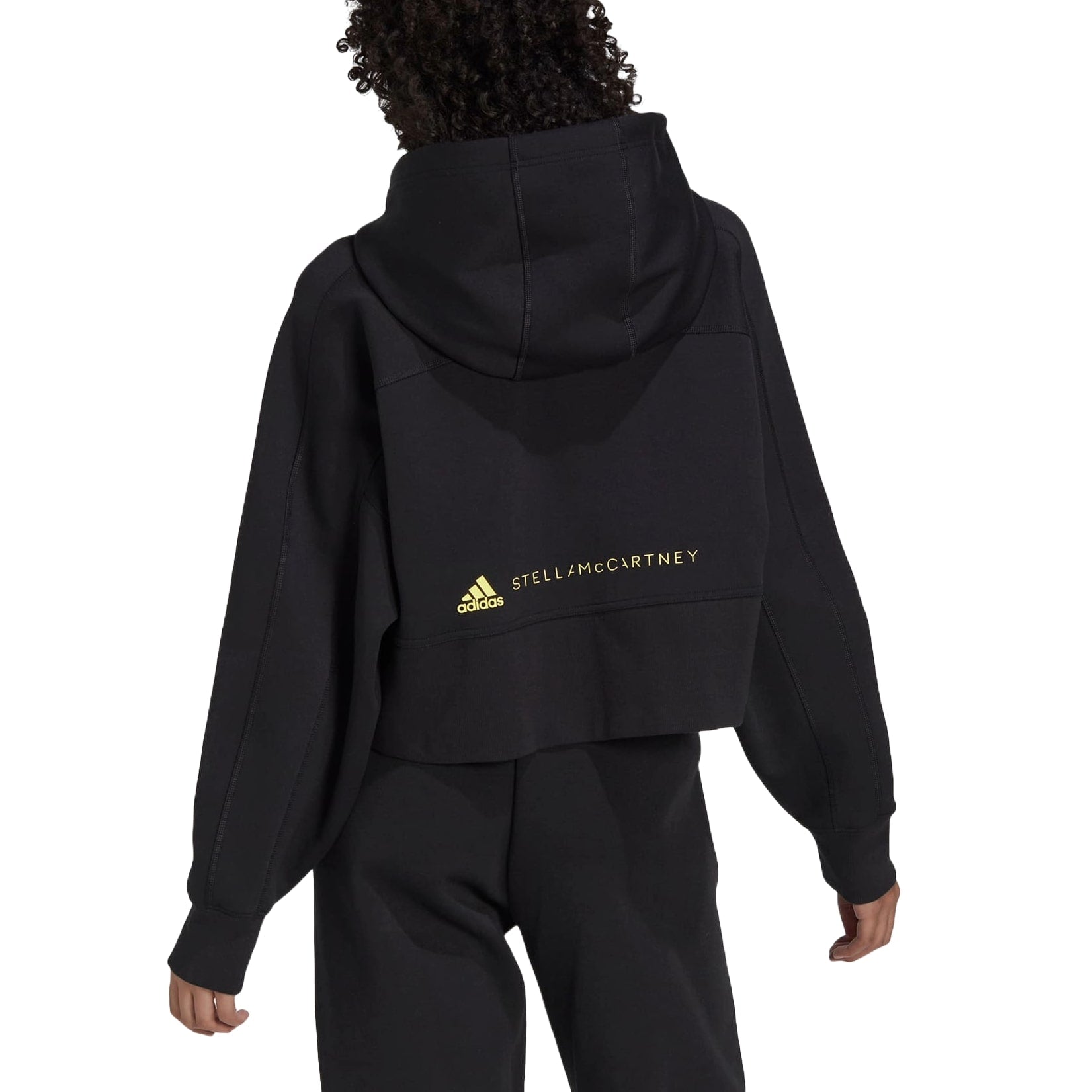 (WMNS) adidas by Stella McCartney Cropped Hoodie Asia Sizing 'Black' HG1946