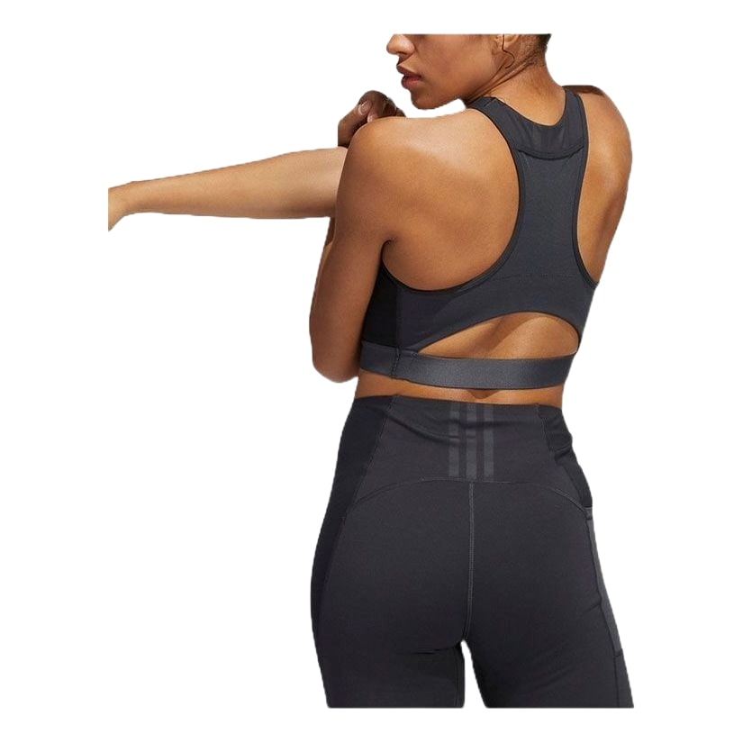 (WMNS) adidas CoreFlow Medium-Support Bra Asia Sizing 'Grey' H64680