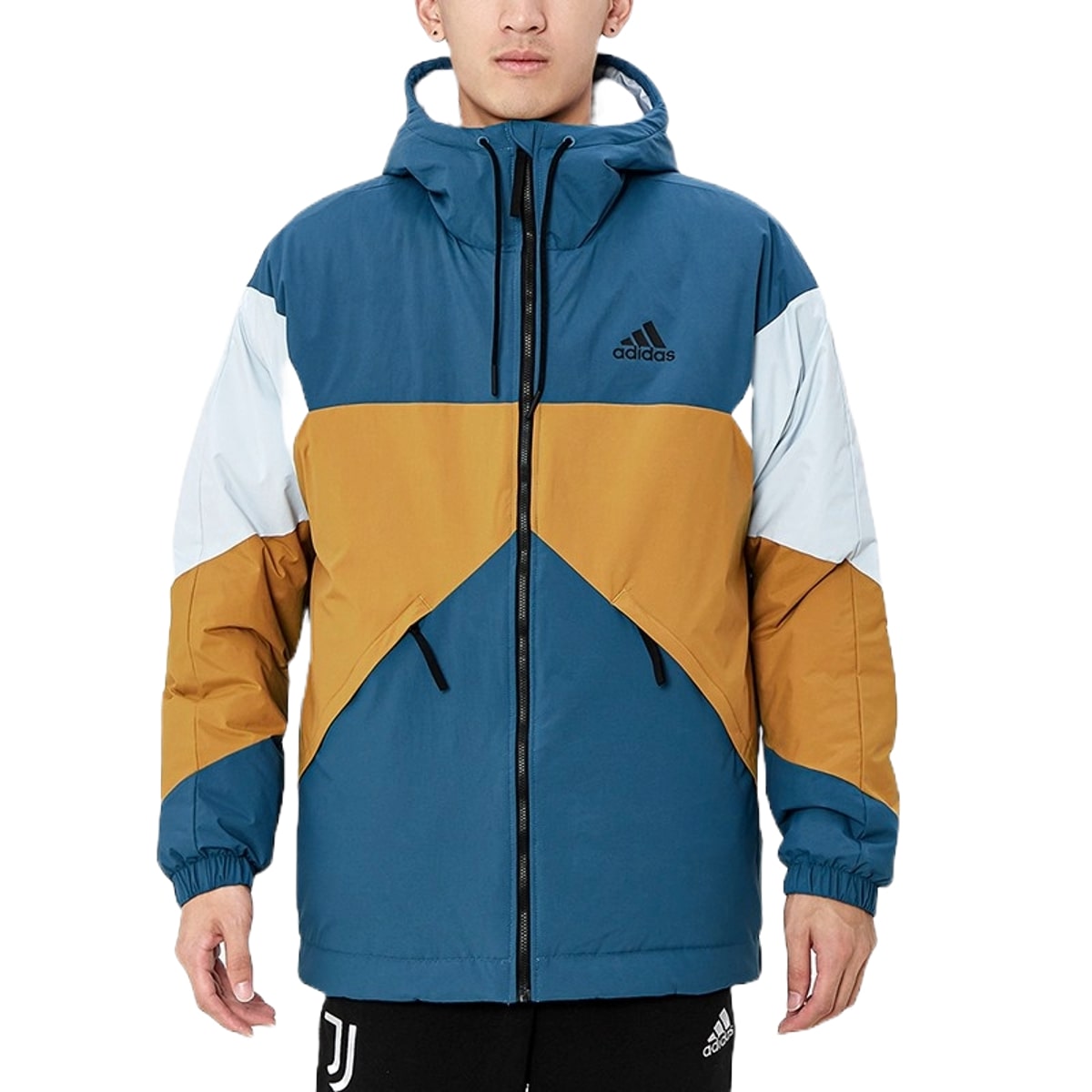 adidas Thermal Back to Sport Jacket Asia Sizing 'Teal Brown White' GT7396
