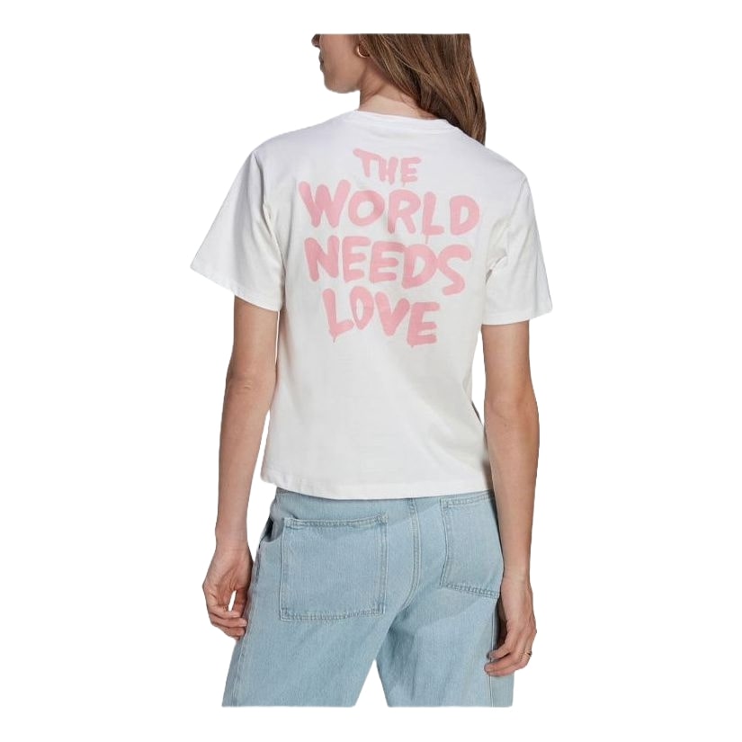 (WMNS) adidas Andre Saraiva T-Shirt 'White Black' HZ9002