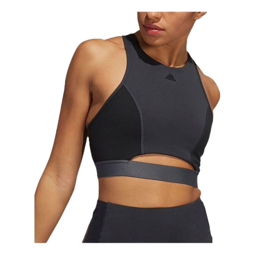 (WMNS) adidas CoreFlow Medium-Support Bra Asia Sizing 'Grey' H64680