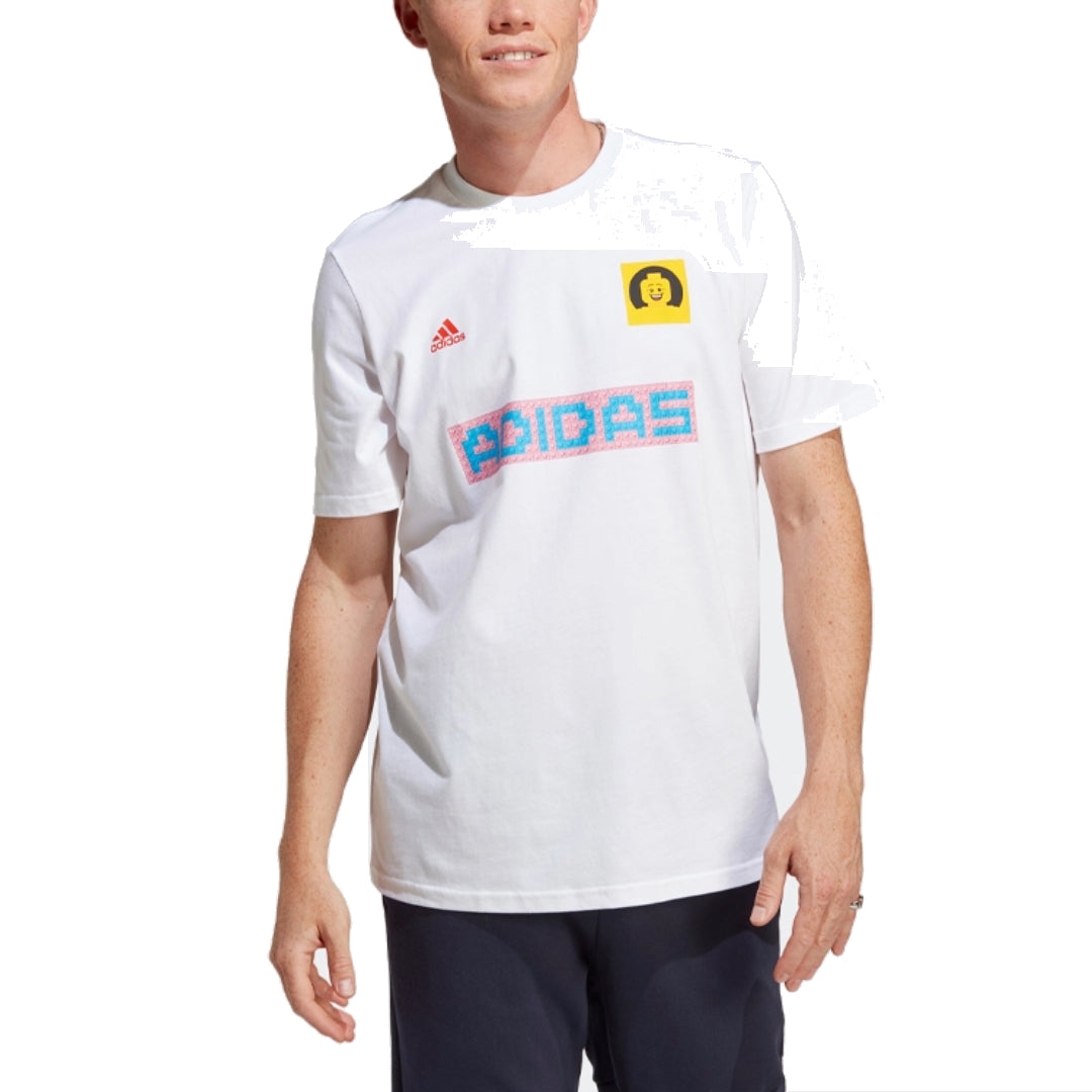 adidas LEGO Number 9 Graphic T-Shirt Asia Sizing 'White Red Blue' HT5169