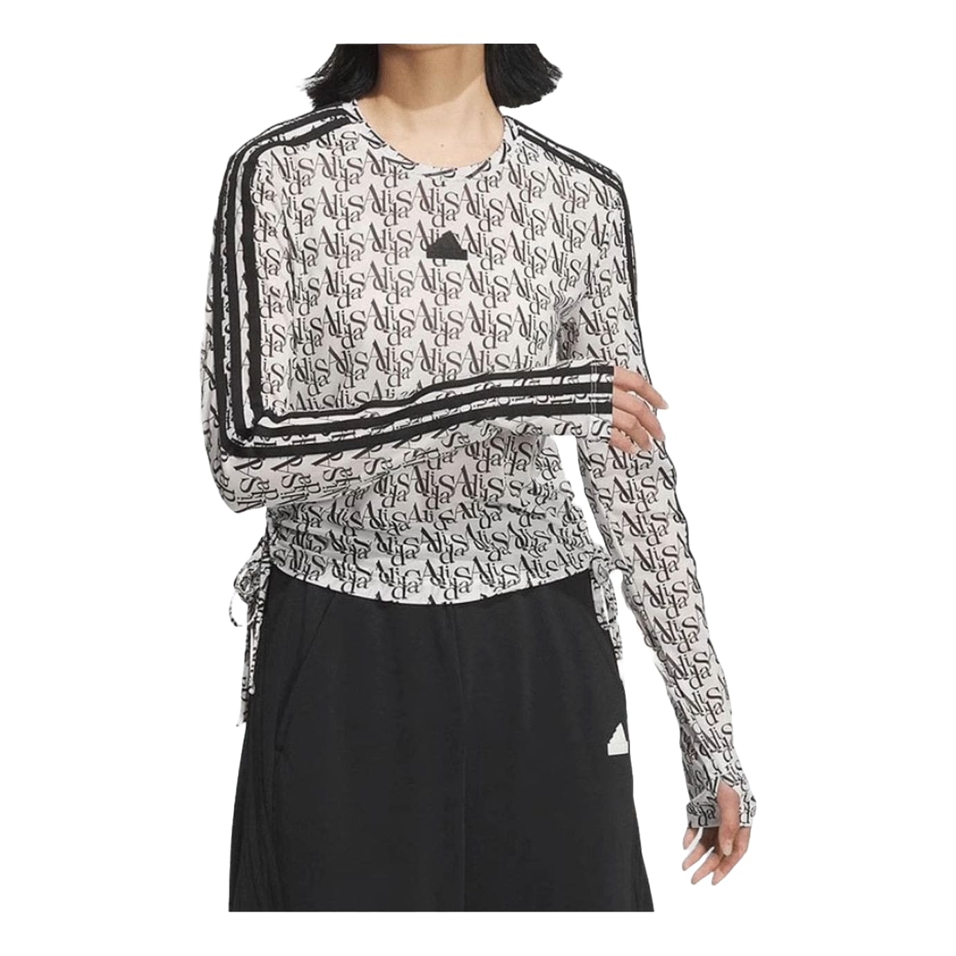 (WMNS) adidas Dance Long Sleeve T-Shirt Asia Sizing 'White Black' JI9791