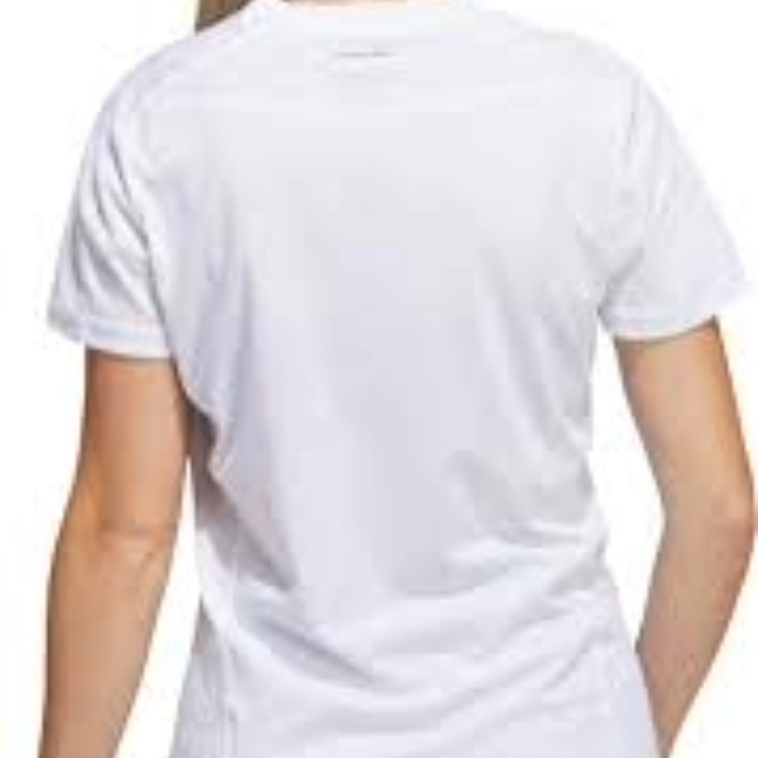 (WMNS) adidas Aeroready Running Logo Graphic T-Shirt Asia Sizing 'White Purple' HA6674