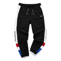 FILA FUSION Colorblock Woven Pants 'Black White' T11M121809F-BK