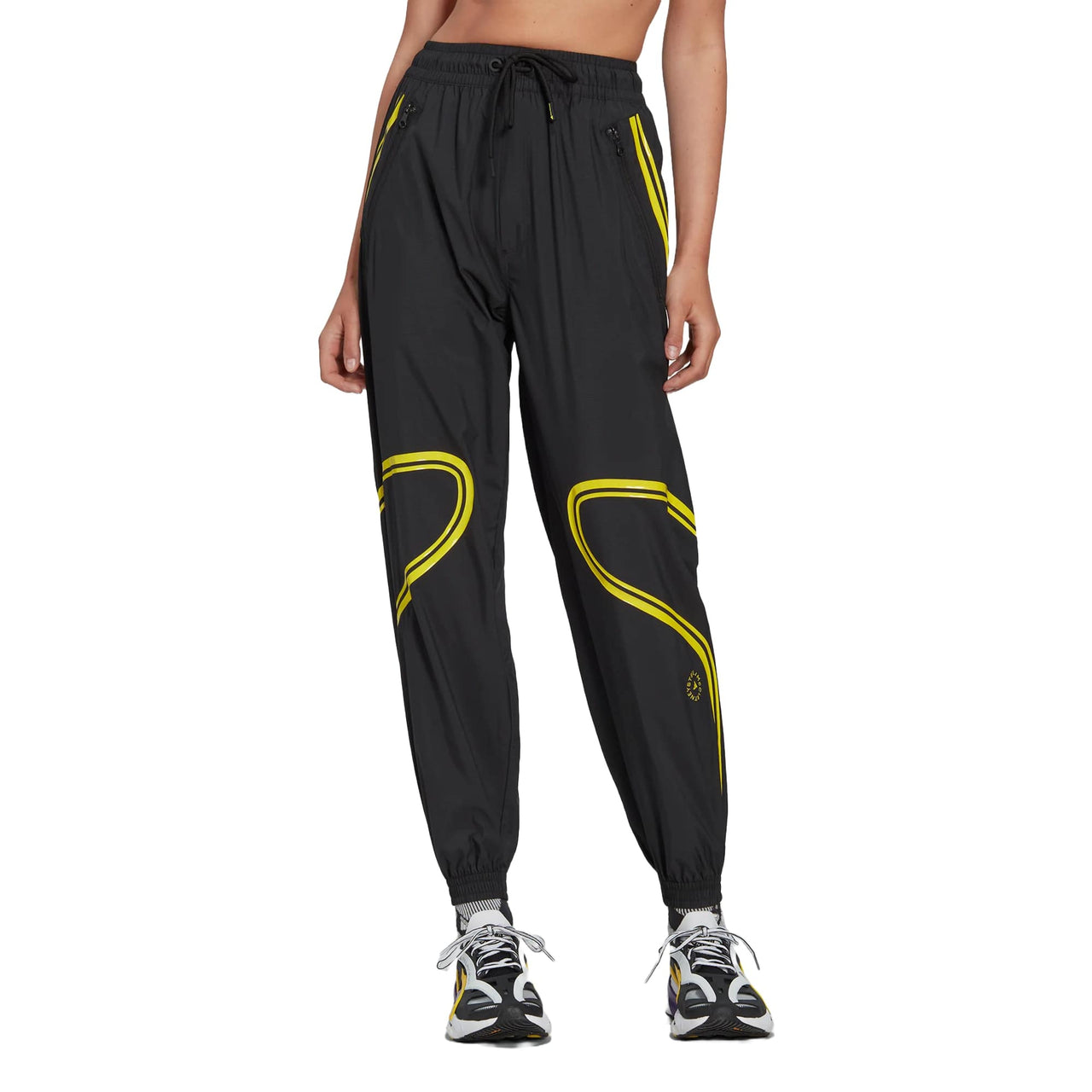 (WMNS) adidas Stella McCartney TruePace Woven Pants Asia Sizing 'Black Green' HG2008