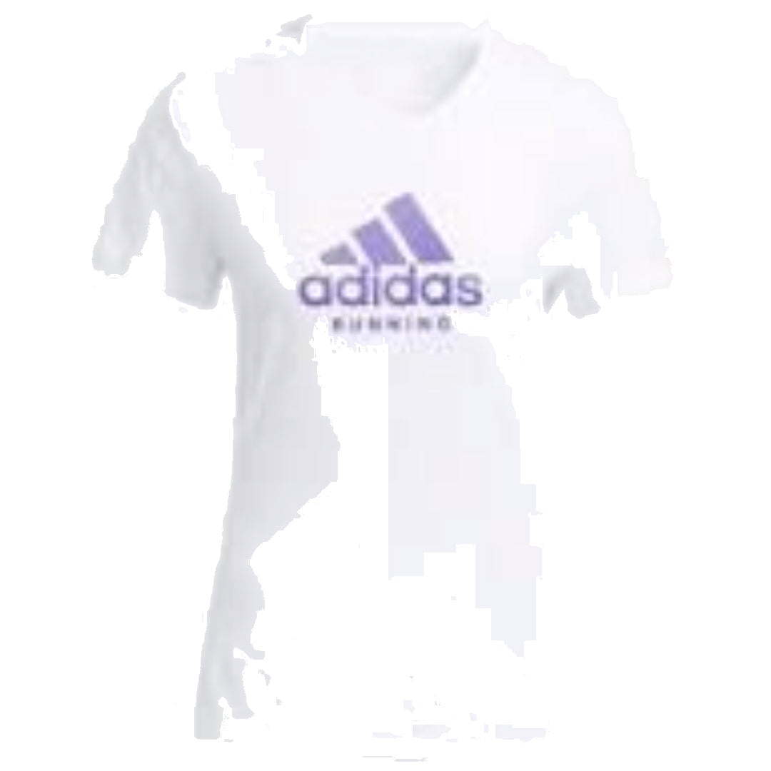 (WMNS) adidas Aeroready Running Logo Graphic T-Shirt Asia Sizing 'White Purple' HA6674