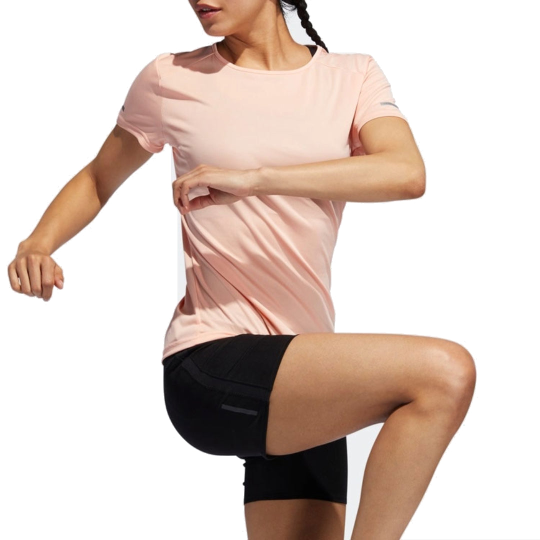 (WMNS) adidas Run T-Shirt Asia Sizing 'Pink' EI6499