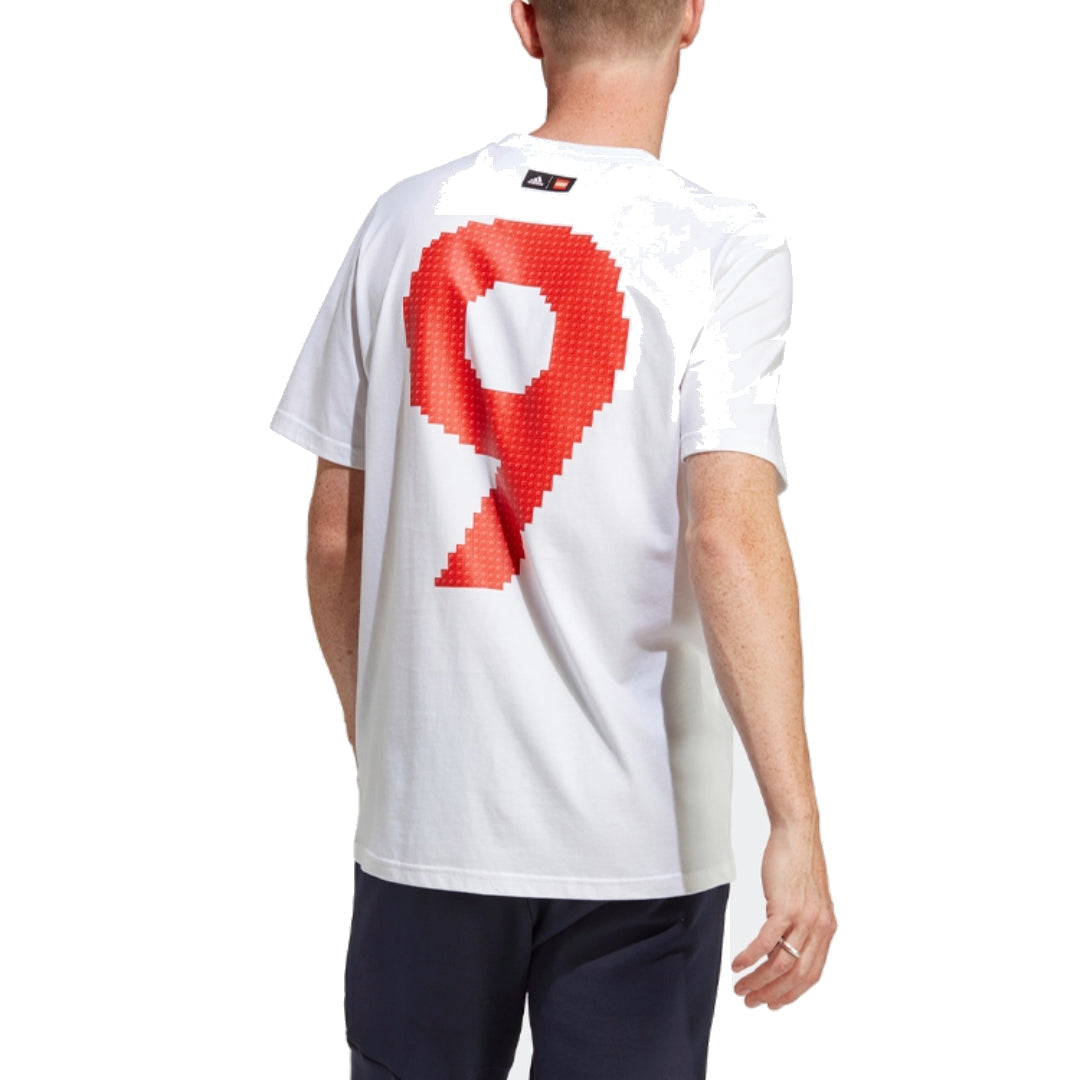 adidas LEGO Number 9 Graphic T-Shirt Asia Sizing 'White Red Blue' HT5169
