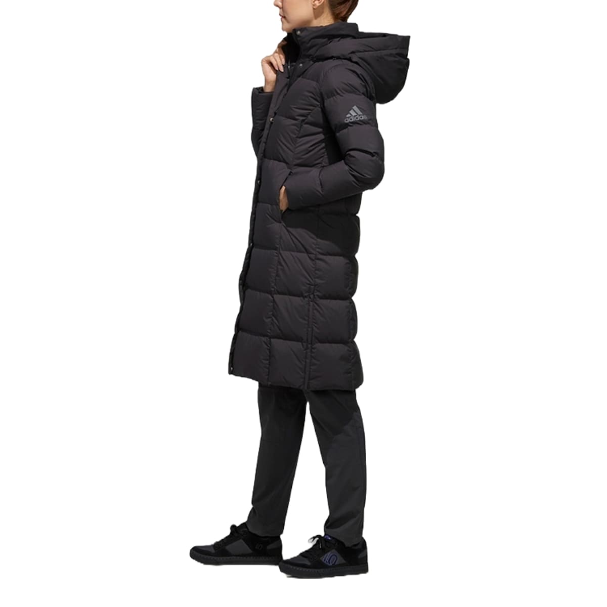(WMNS) adidas Long Down Jacket Asia Sizing 'Black' EH3987