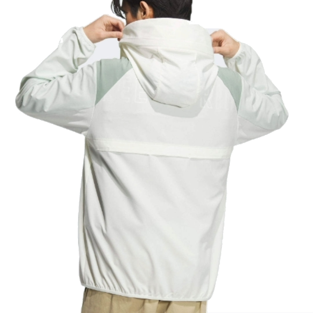 adidas Woven UPF Colorblocked Jacket Asia Sizing 'White Teal' JJ1304