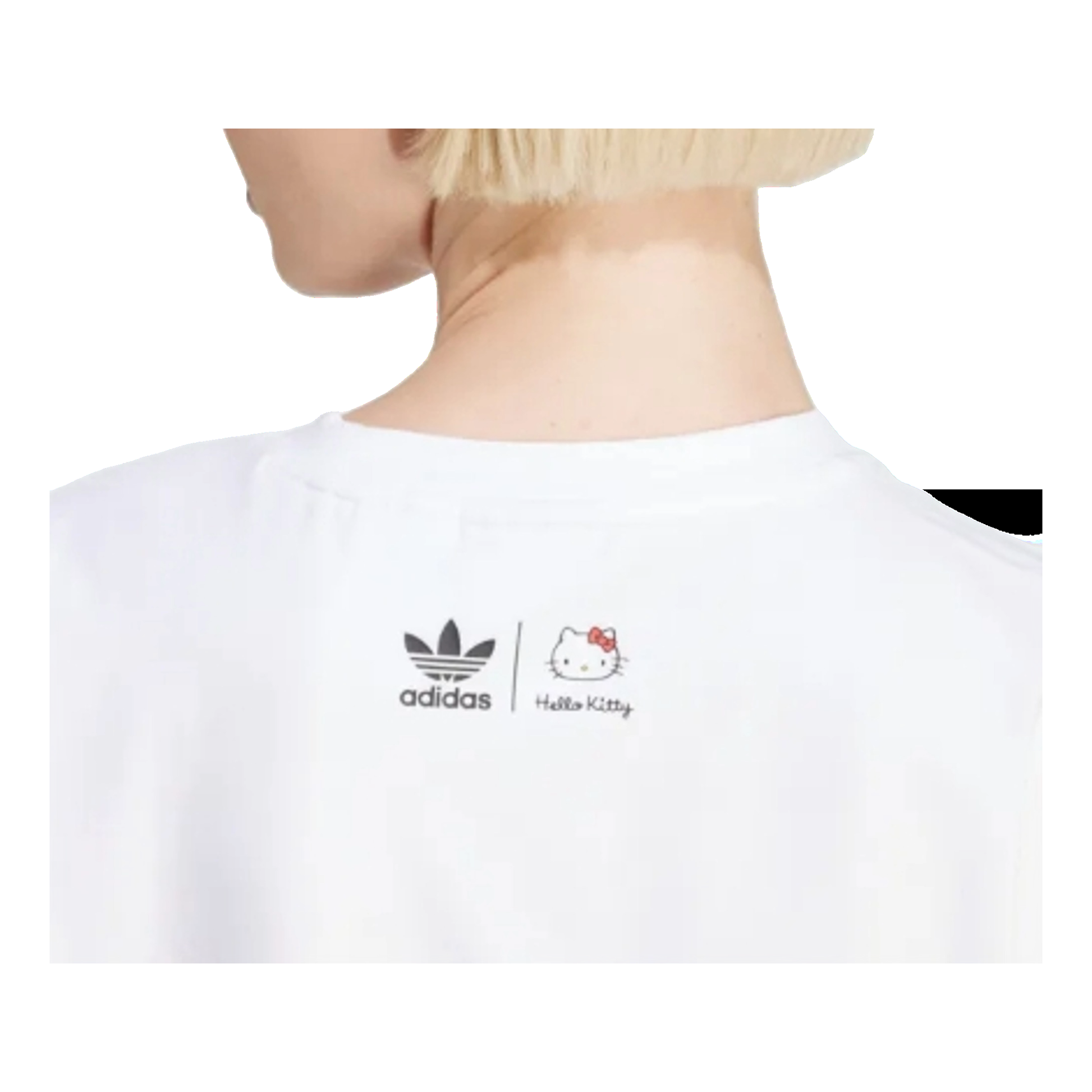 (WMNS) adidas x Hello Kitty Trefoil T-Shirt Asia Sizing 'White Black' IX7880