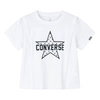 (WMNS) Converse Logo Printed T-Shirt Asia Sizing 'White Black' CV2422055GS-002