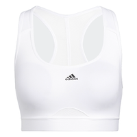 (WMNS) adidas Powerreact Training Medium Support Bra Asia Sizing 'White Black' HC7849