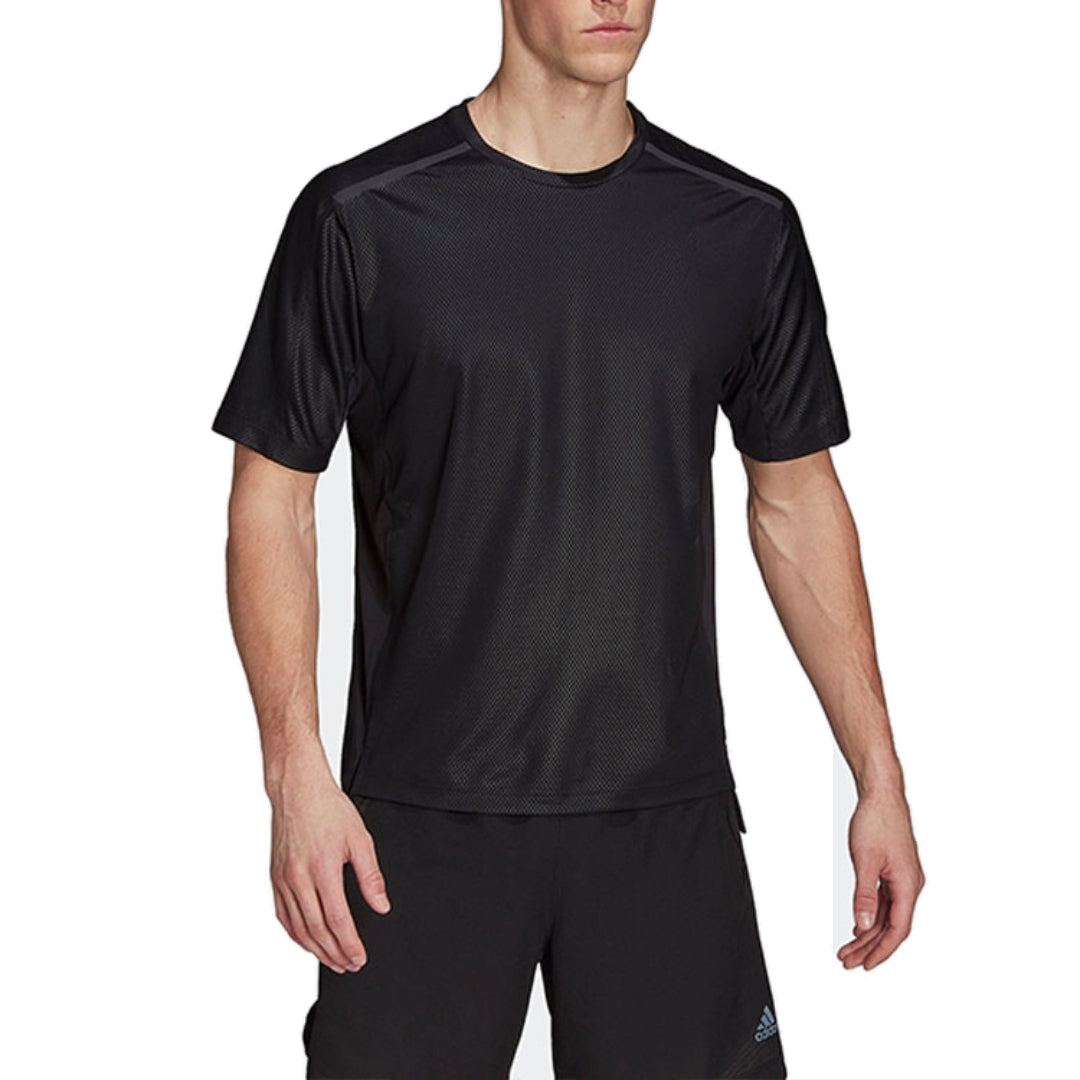 adidasWorkout PU-Coated T-Shirt 'Black ' HL8755