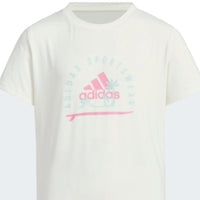 (GS) adidas Sportswear T-Shirt Asia Sizing 'White Pink' IT1807