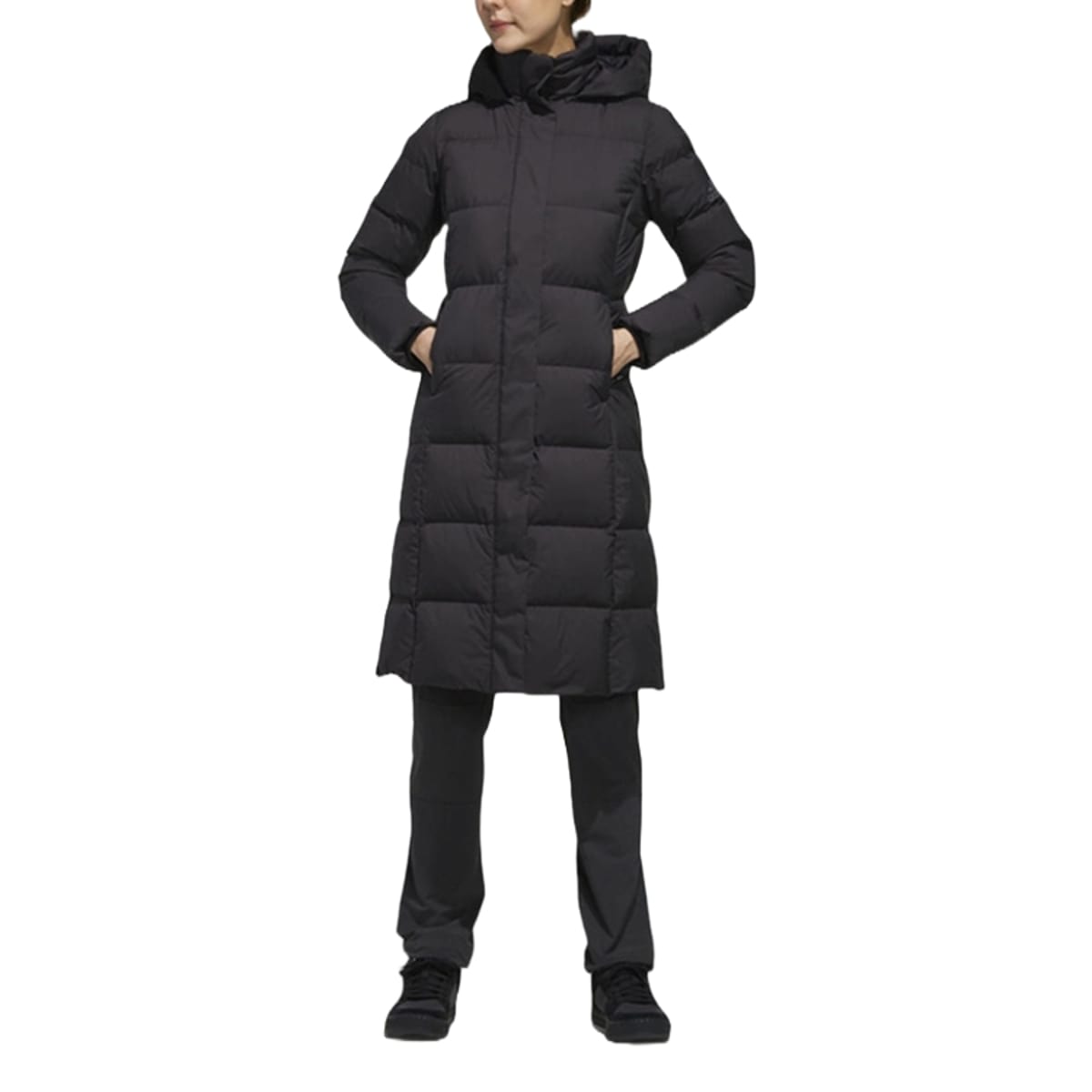(WMNS) adidas Long Down Jacket Asia Sizing 'Black' EH3987