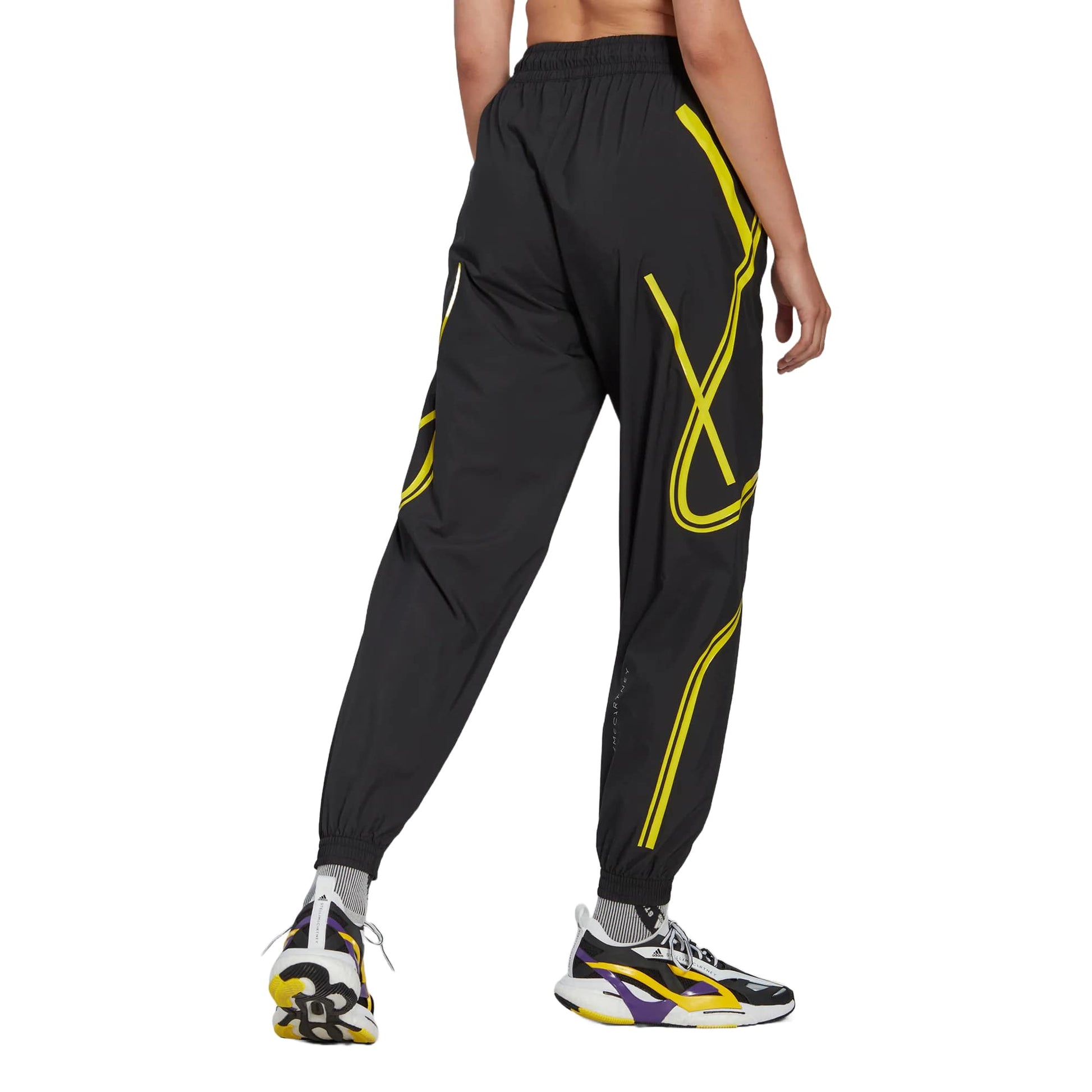 (WMNS) adidas Stella McCartney TruePace Woven Pants Asia Sizing 'Black Green' HG2008