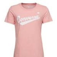 (WMNS) Converse Center Front Logo T-Shirt Asia Sizing 'Pink White' 10018268-A02