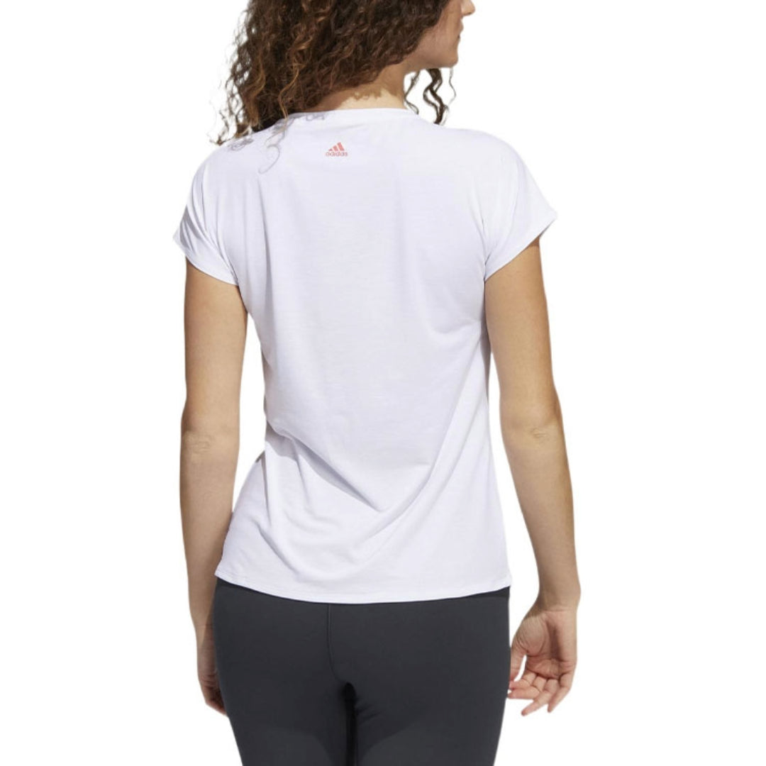 (WMNS) adidas 3-Stripes Training T-Shirt 'White Pink' HD9568