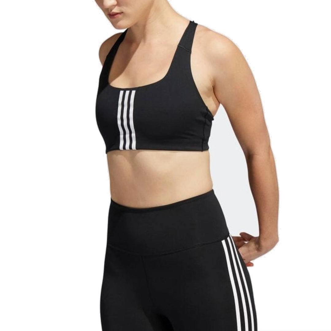 (WMNS) adidas Powerimpact Training Medium-Support Bra 'Black White' HE9063
