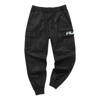 FILA FUSION Side Pocket Utility Casual Woven Pants 'Black' T11M123803F-BK