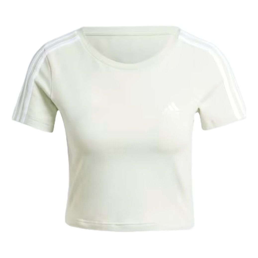 (WMNS) adidas Essentials 3-Stripes T-Shirt Asia Sizing 'Green White' IY4270