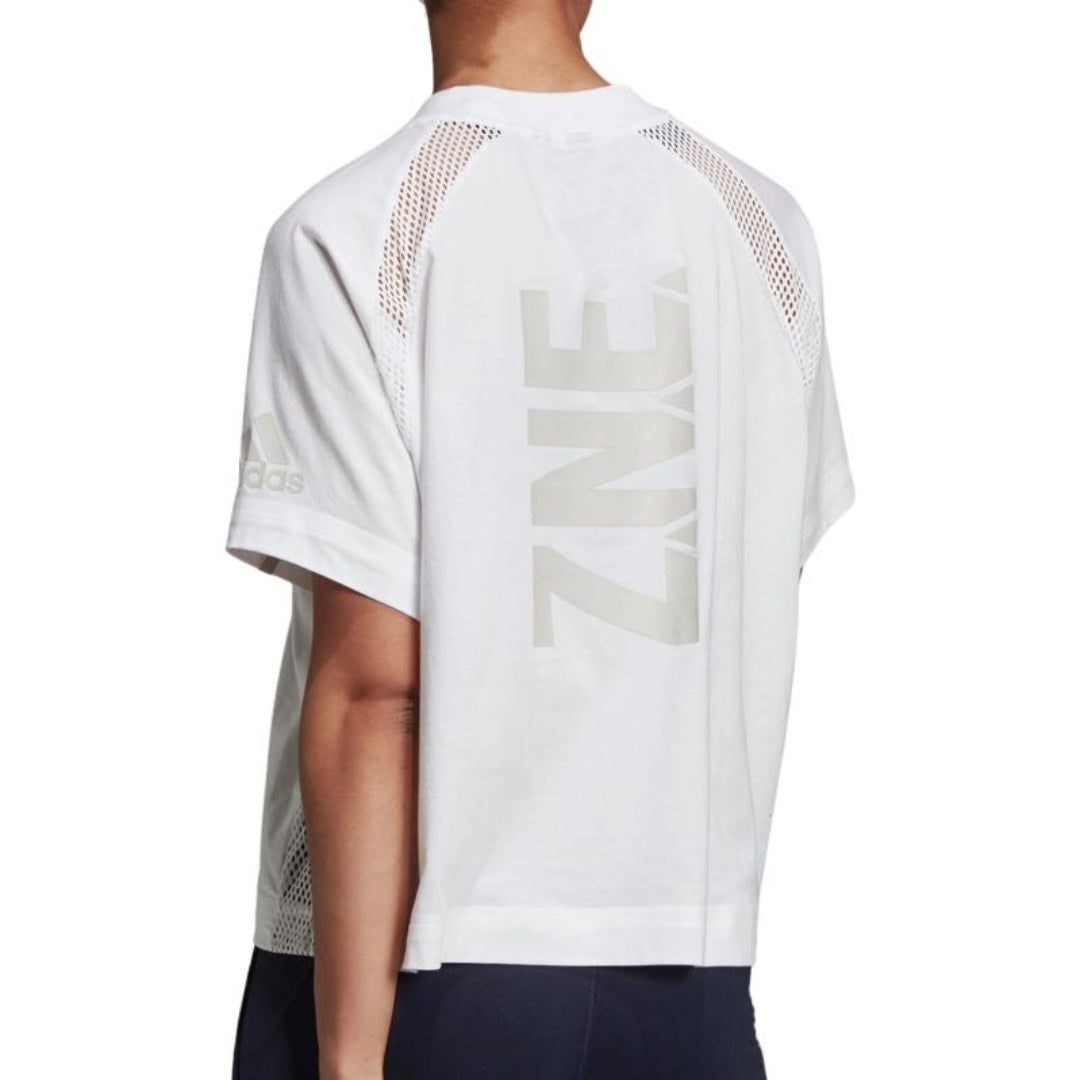 (WMNS) adidas Z.N.E. T-Shirt Asia Sizing 'White' EJ8740