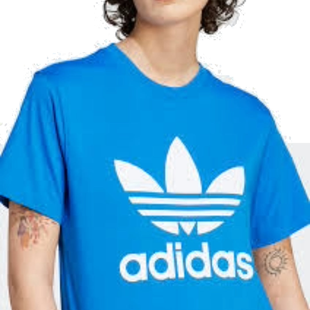 (WMNS) adidas Adicolor Classics Trefoil T-Shirt Asia Sizing 'Blue White' IK4037