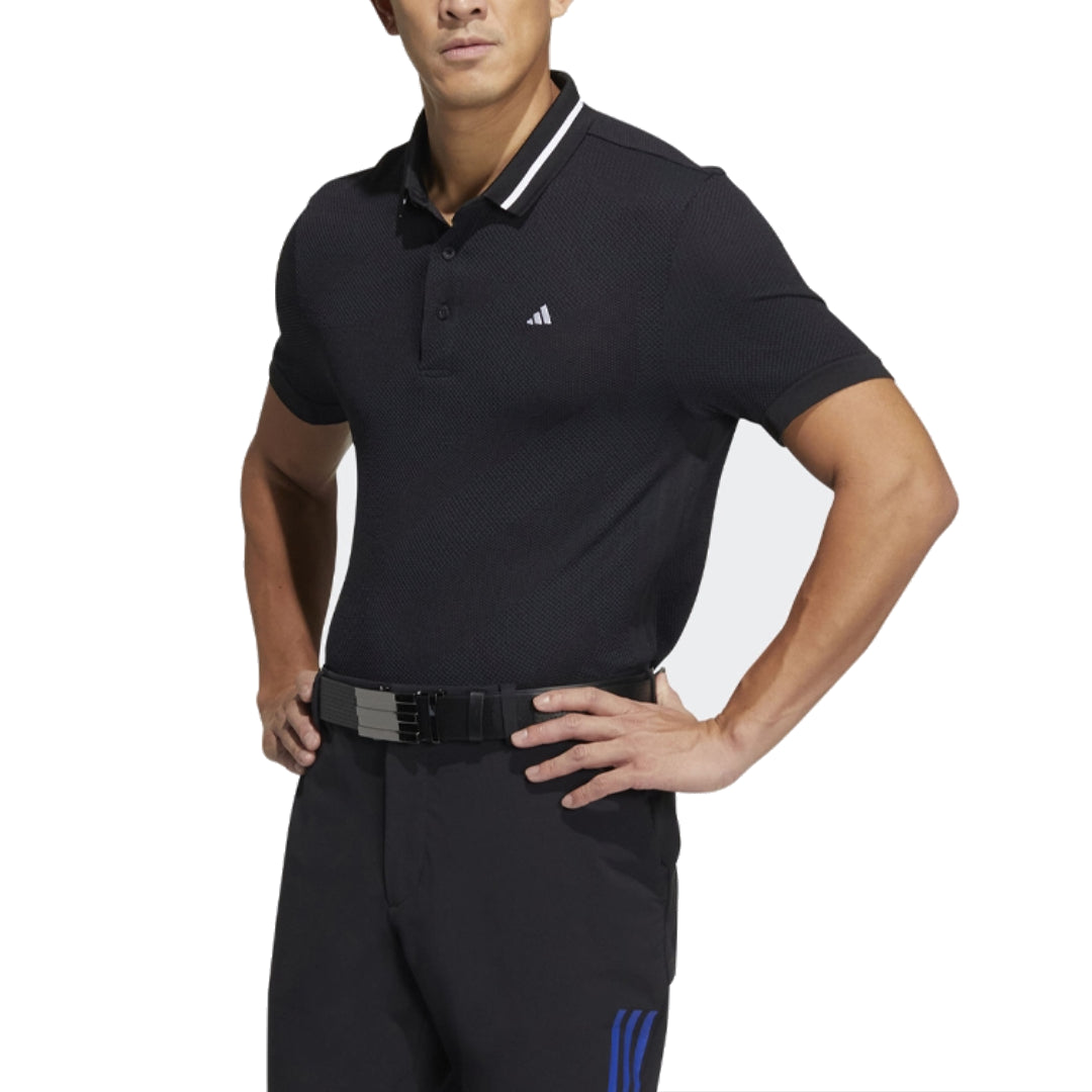 adidas Primeknit Side Seamless Polo Shirt 'Black' HS6881