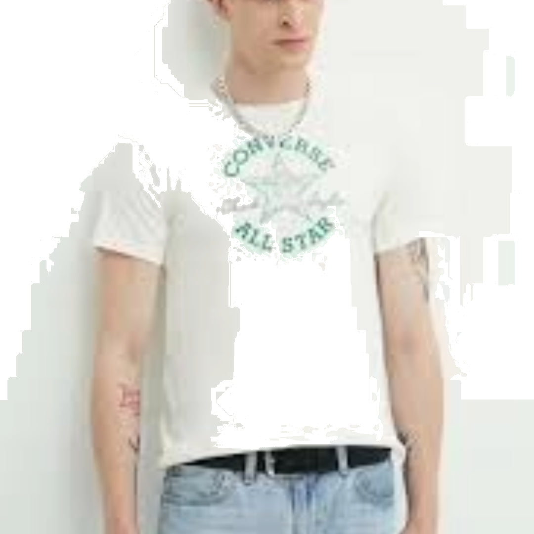 (WMNS) Converse Chuck Patch Infill T-Shirt Asia Sizing 'White Green' 10026362-A04