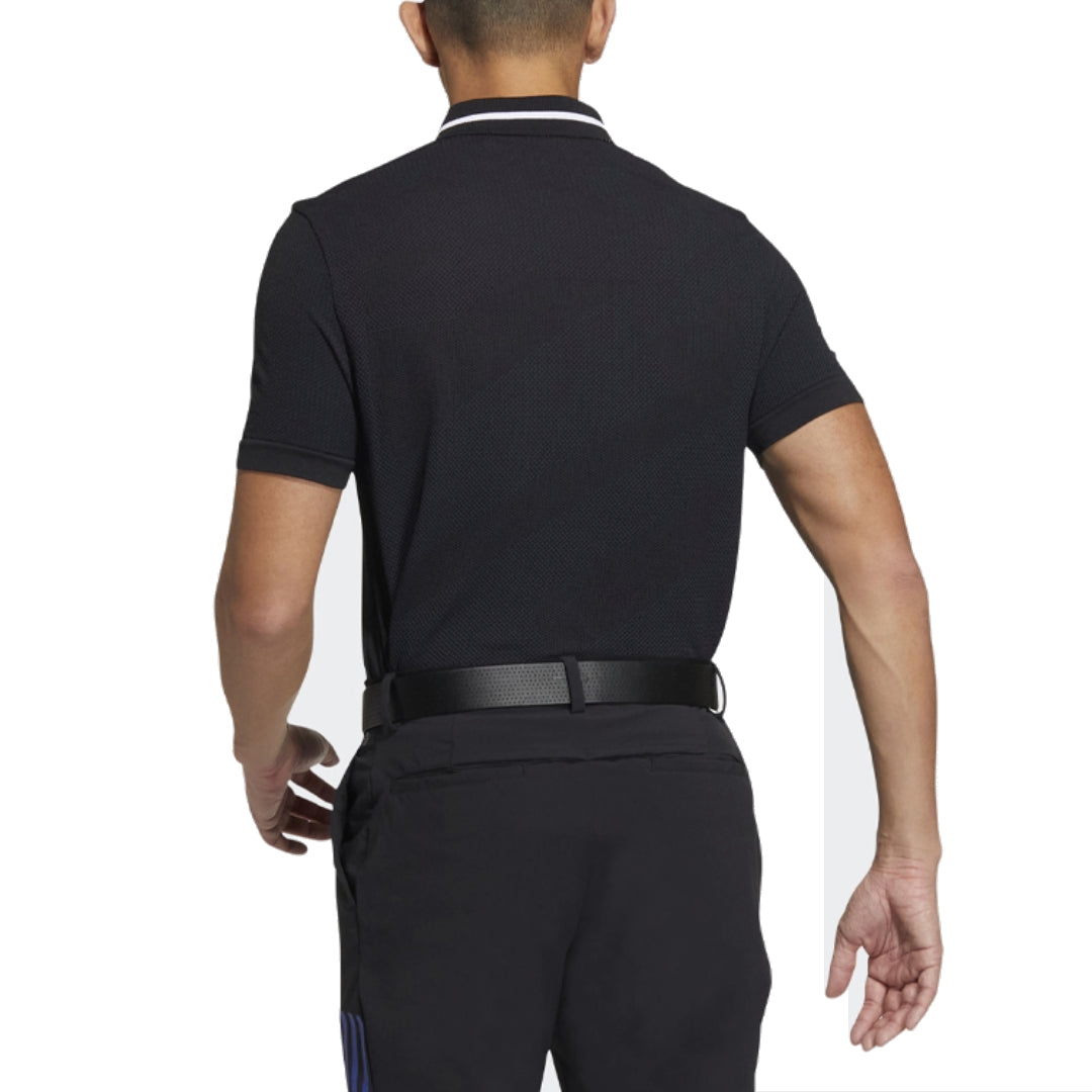 adidas Primeknit Side Seamless Polo Shirt 'Black' HS6881