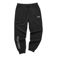 FILA FUSION Letter Printed Knitted Sweatpants 'Black' T11M125602F-BK