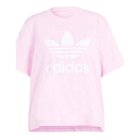 (WMNS) adidas Adicolor Trefoil Boxy T-Shirt Asia Sizing 'Pink White' IN2492