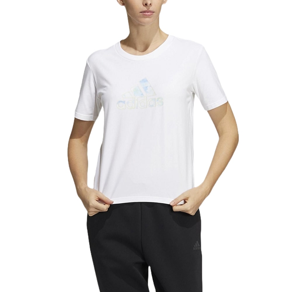 (WMNS) adidas Logo Printed T-Shirt Asia Sizing 'White' HF2482