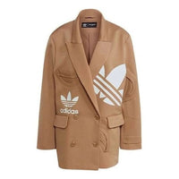 (WMNS) adidas Originals x Dry Clean Only Blazer Jacket Asia Sizing 'Brown' H59041