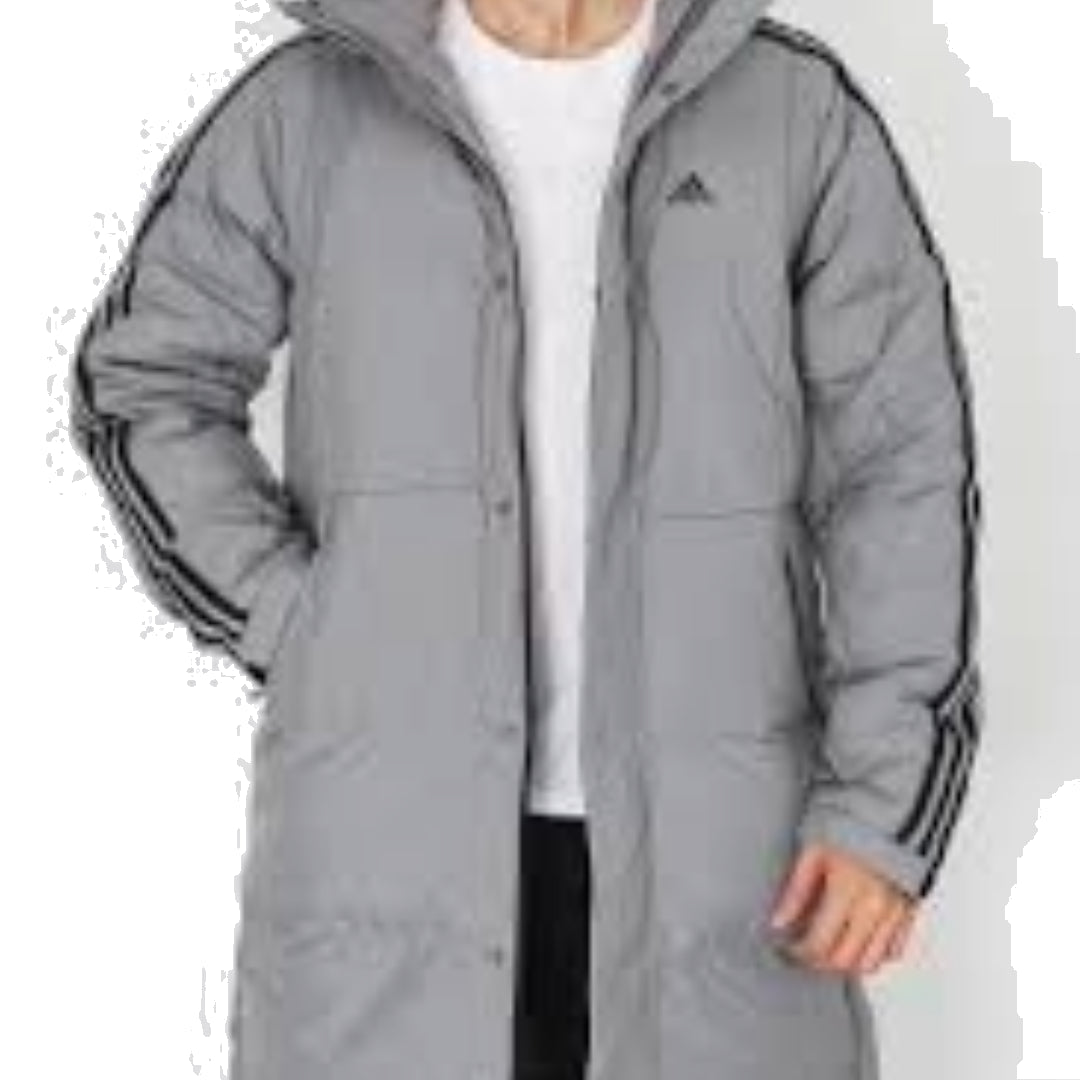 adidas Long Down Jacket Asia Sizing 'Grey' IT8715