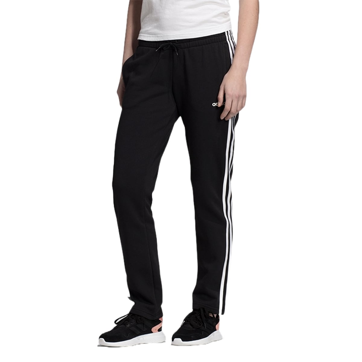 (WMNS) adidas Essentials 3-Stripe Pants Asia Sizing 'Black White' DP2376