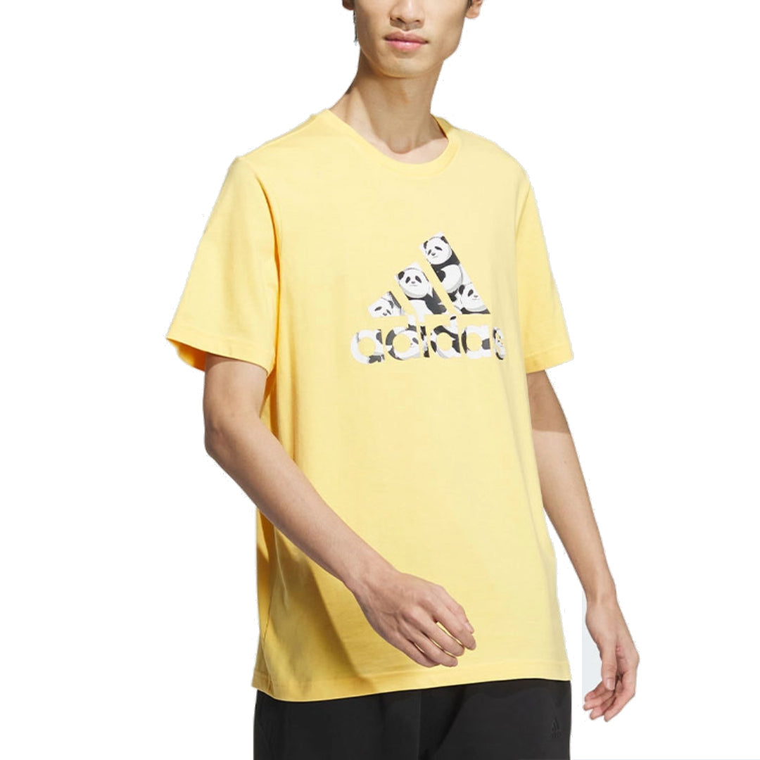 adidas China T-Shirt Asia Sizing 'Yellow White' JI6835