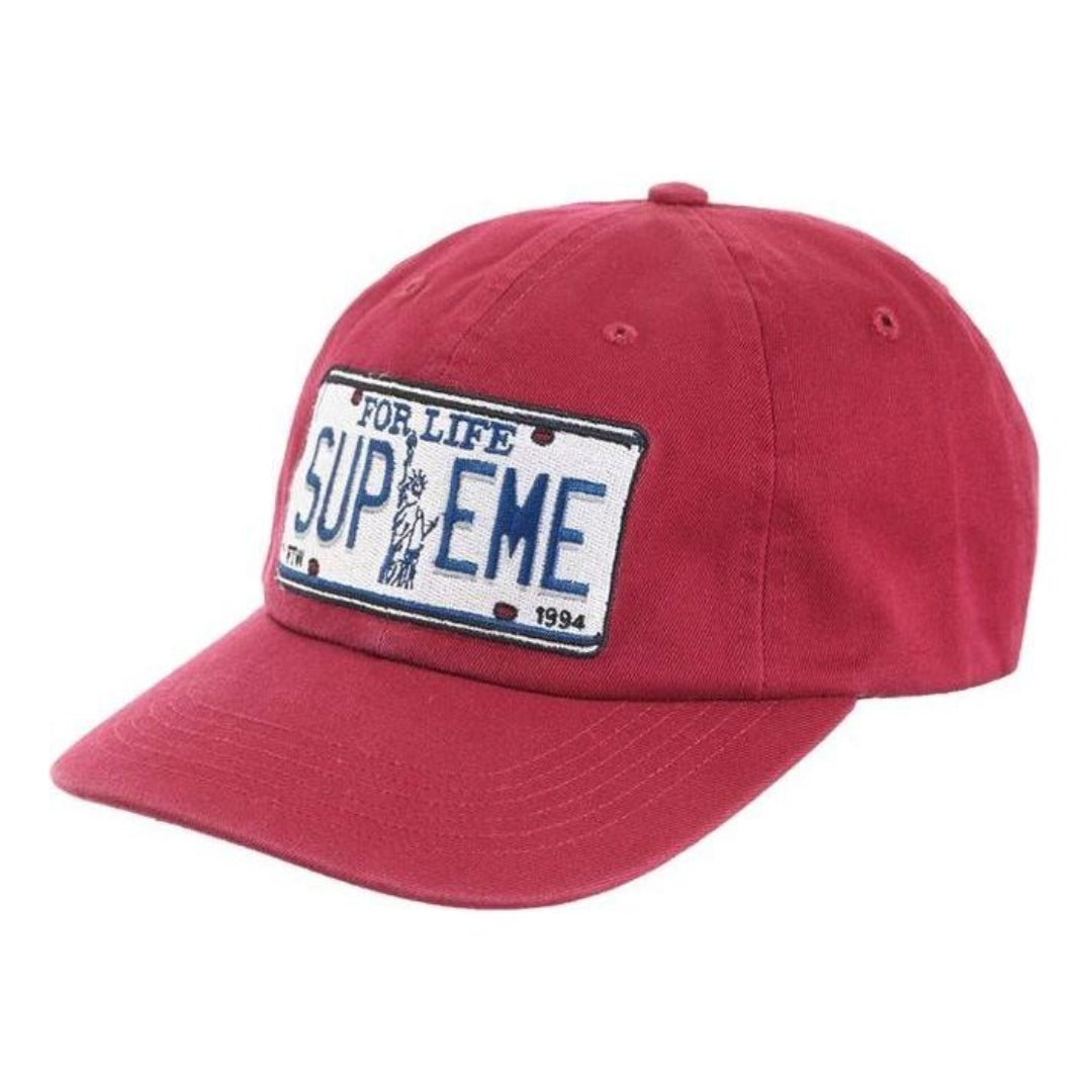 Supreme License Plate 6-Panel 'Red White' SUP-SS20-209