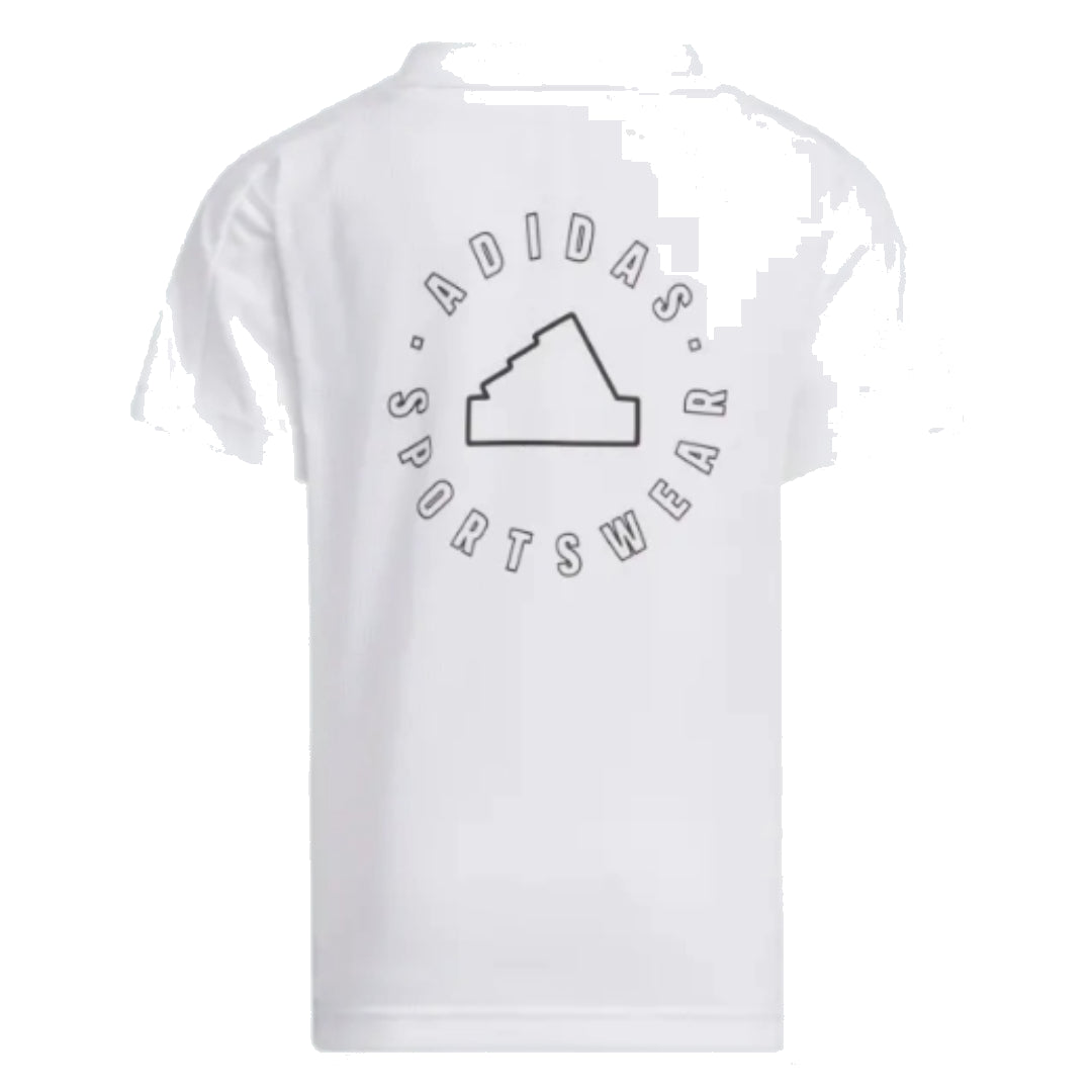 (PS) adidas Sportswear T-Shirt Asia Sizing 'White Teal' IT4043